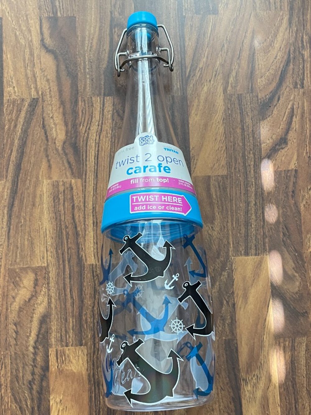 Cool Gear Twist 2 Open Carafe Nautical-NWT